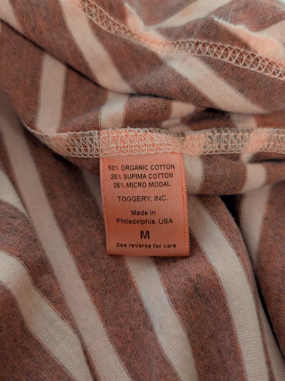Striped Dusty Rose High-Low Maxi Skirt - Picture 6 of 7